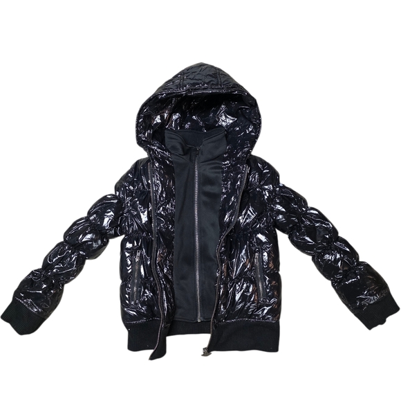 APPAMAN FLURRY PUFFER COAT BLACK 7 - Picture 4 of 16